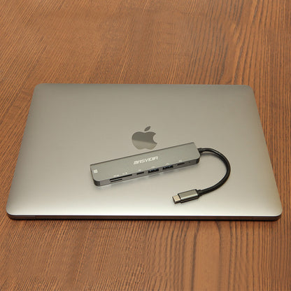 MasVidia USB Type C 7合1 高速多功能轉接器 PD充電傳輸集線器 HDMI轉接頭