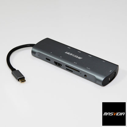 MasVidia USB Type C 10合1 多功能轉接器 USB3.0 PD充電集線器 HDMI轉接頭
