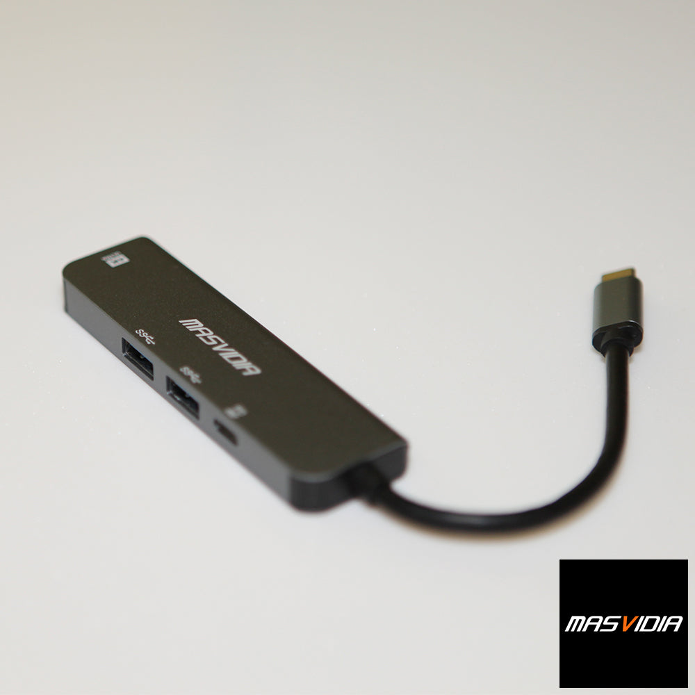 MasVidia USB Type C 4合1 多功能轉接器 USB3.0 PD充電集線器 HDMI轉接頭